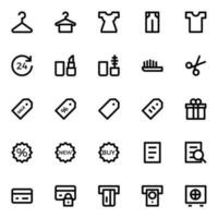 Outline icons for user interface. vector