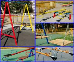 Children playground collage photo