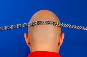 Baldness problem concept photo