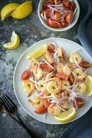 Mariscos dieta plato foto