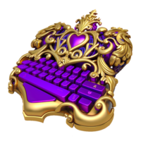 ai generativo carino elegante tastiera icona png