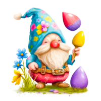 ai génératif dessin animé Pâques gnome gratuit illustration png