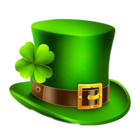 ai generativ st patrick dag hatt med grön blad png