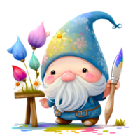 ai génératif mignonne gnome illustration png