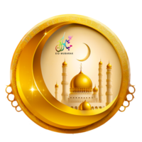 ai generativo Ramadán oro png transparente