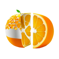 ai generativo Fresco naranja Fruta ilustración png