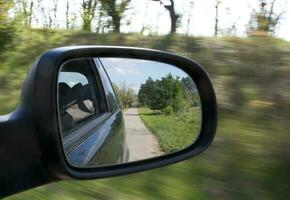 Side mirror view photo