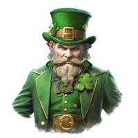 St patricks day leprechaun mascot with beer barrel png