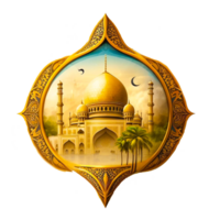 ai generativ islamisch die Architektur golden Moschee png