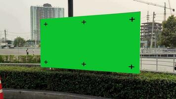 Green screen Advertising billboard for product display, Chroma key, Alpha channel. video