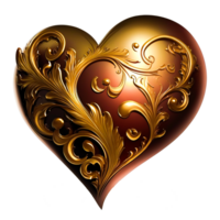 ai generatief decoratief hart symbool PNG transparant