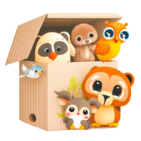 cute toy box transparent png