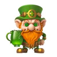ST Patrick's with beer glass illustration png