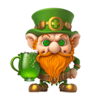 ai generativ st Patricks med öl glas illustration png