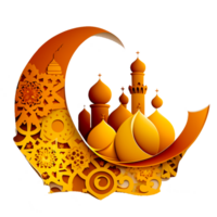 ai génératif Ramadan lune png gratuit illustration