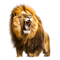 AI generative roaring lion illustration png