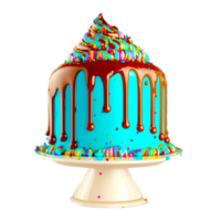 ai génératif anniversaire gâteau illustration png