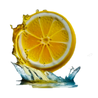 ai generativo limón Fruta jugo chapoteo ilustración png