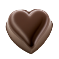 ai generatief tekenfilm chocola hart PNG transparant