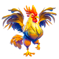 ai generativo vistoso gallo gratis ilustración png