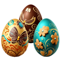 ai generativo 3d Pascua de Resurrección huevo icono png