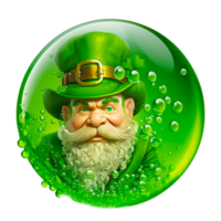 Leprechaun for Patrick day on green background png