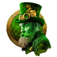 ai generativ st patricks dag karaktär pyssling med hatt png