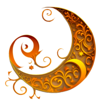 Eid Mubarak moon illustration png