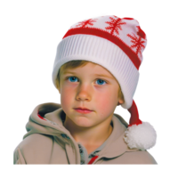 ai generativ wenig Junge mit Weihnachten Hut png