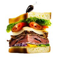 ai generativ Sandwich schnell Essen kostenlos Illustration png