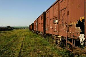 Old rusty wagons photo