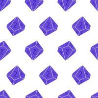 Seamless pattern with d10 dices vector illustration