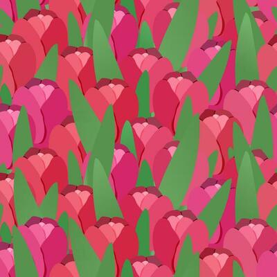 Seamless pattern with tulips vector illustration