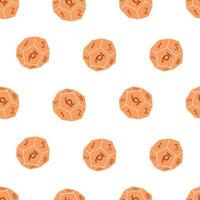Seamless pattern with d12 dices vector illustration