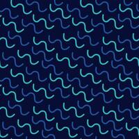 Seamless pattern from the 90s of waves vector