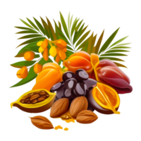 ai génératif Frais fruit illustration gratuit png