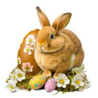 ai generativo cartone animato Pasqua coniglietto gratuito illustrazione png