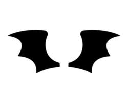 dark wing silhouette evil devil in the shadows Scary bat wings on Halloween night. vector
