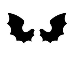 dark wing silhouette evil devil in the shadows Scary bat wings on Halloween night. vector