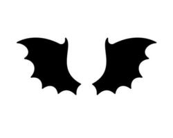 dark wing silhouette evil devil in the shadows Scary bat wings on Halloween night. vector