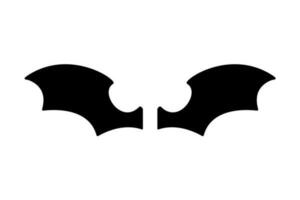 dark wing silhouette evil devil in the shadows Scary bat wings on Halloween night. vector