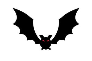 Bat silhouette with scary evil eyes. Vampire Victims on Halloween Night vector