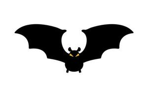 Bat silhouette with scary evil eyes. Vampire Victims on Halloween Night vector