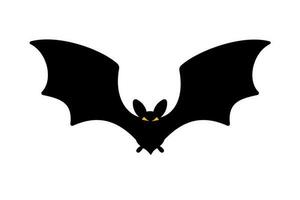 Bat silhouette with scary evil eyes. Vampire Victims on Halloween Night vector