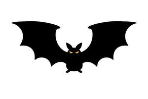 Bat silhouette with scary evil eyes. Vampire Victims on Halloween Night vector