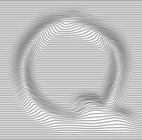 Letter with a linear pattern on a white background wave vector