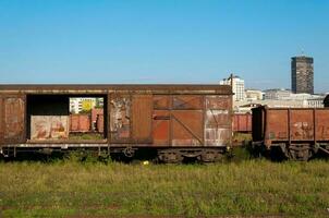 Old rusty wagons photo