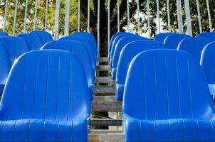 azul asientos a juego foto