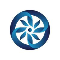 Awesome circle leaf logo vector
