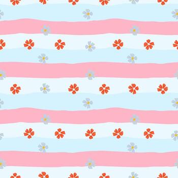 manzanilla flor sin costura modelo en sencillo estilo. resumen floral interminable antecedentes. vector